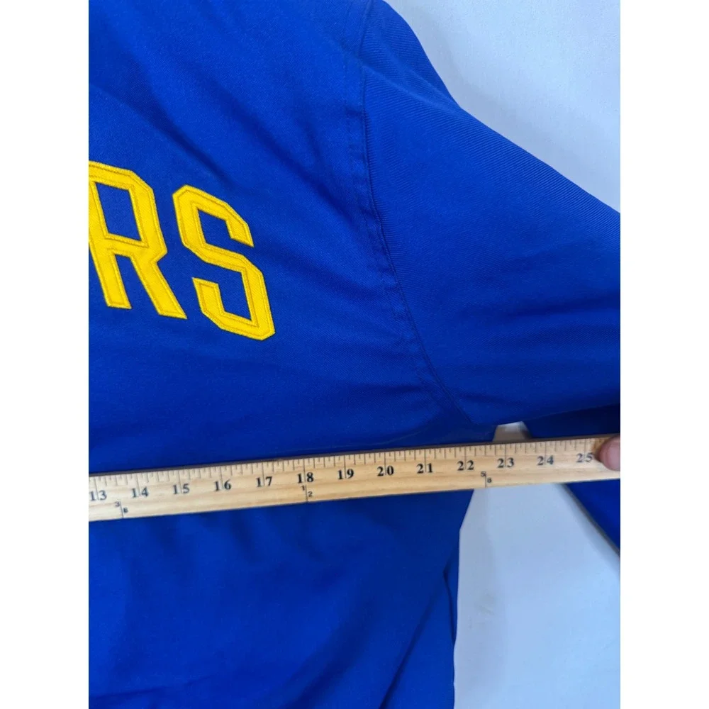 JH Design NBA Golden State Warriors Varsity Jacket Blue Yellow Mens 2XL Bomber